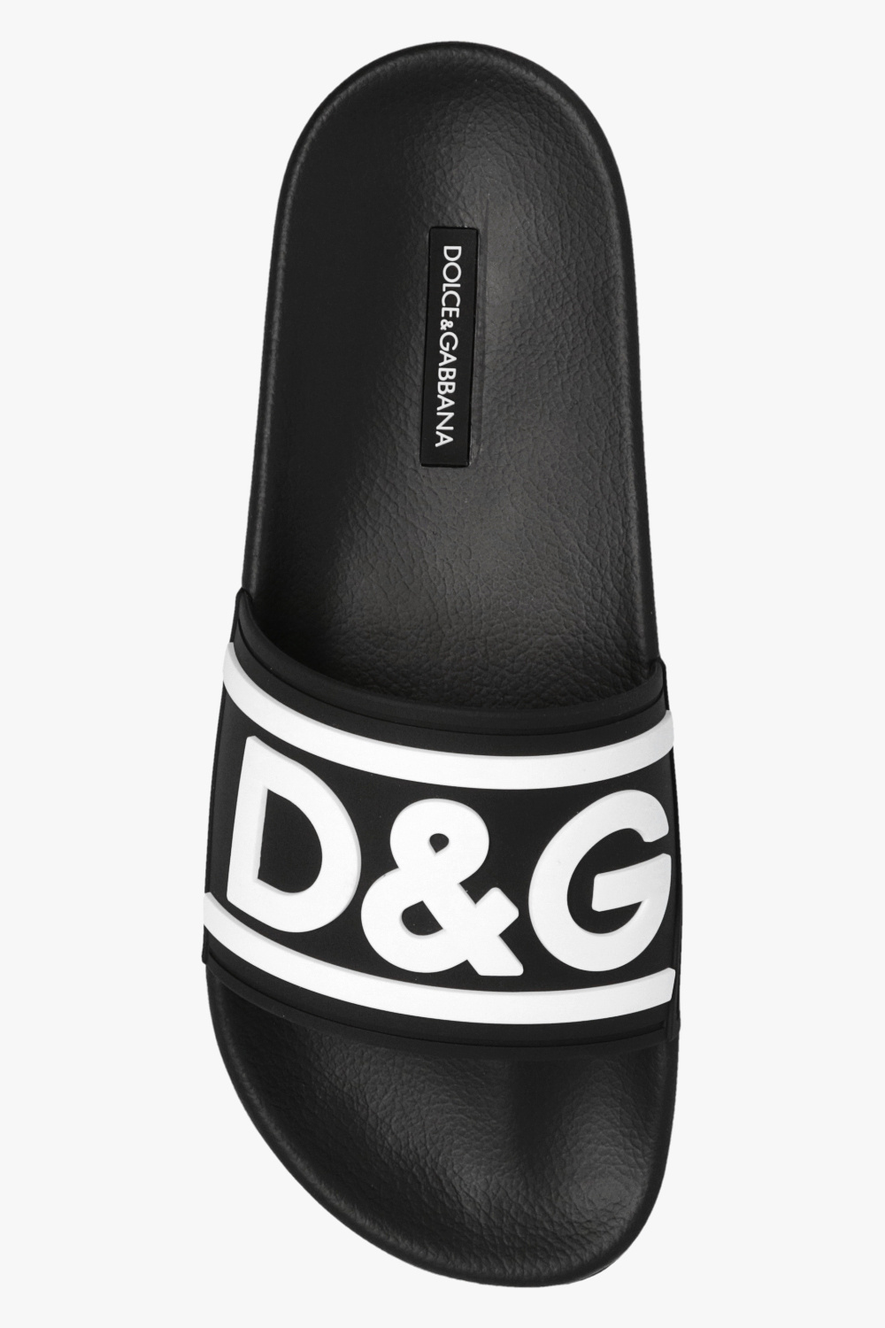 Black dolce best sale and gabbana slides